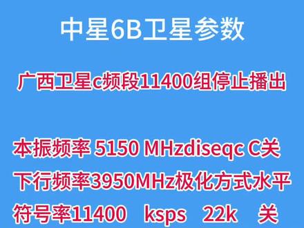中星6號(hào)2025年最新參數(shù)詳解